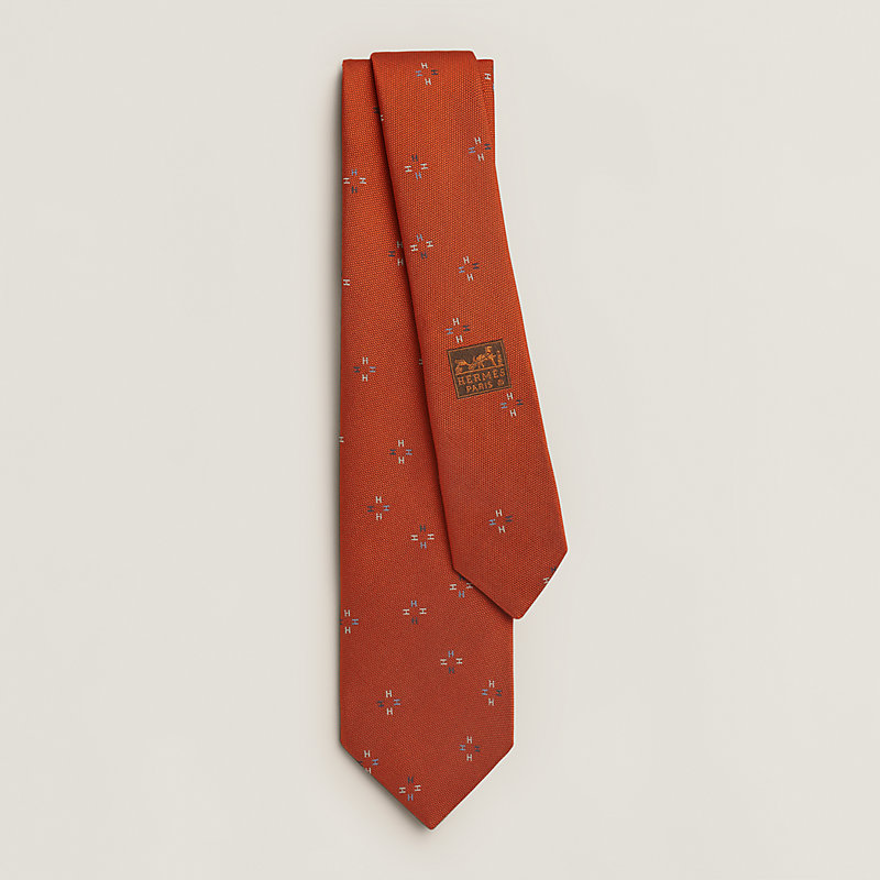 シルクタイ 7 cm 《ペタル》 - オレンジ | Hermès - エルメス-公式サイト